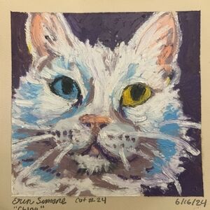 Original Erin Simone Oil Pastel, sealed and ready to frame.